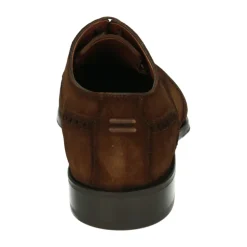 Heren Zakelijke Lage Schoenen in Cognac Suède