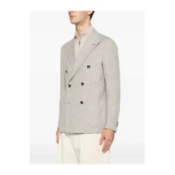 Herringbone Double-Breasted Jacket