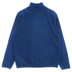 Hoge Hals Rits Winterjas Blauw/Oranje
