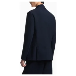Icon Printed Technical-Seersucker Single-Breasted Jacket