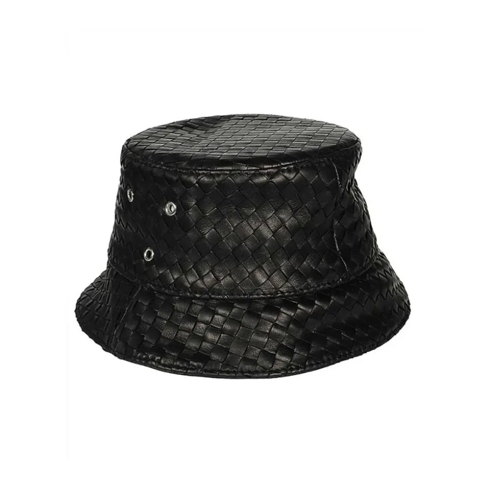 Intrecciato Leren Bucket Hat