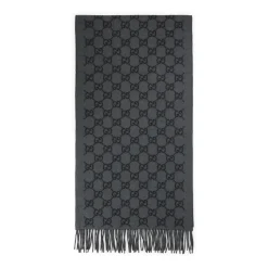 Kasjmier Sjaal met GG Logo Jacquard