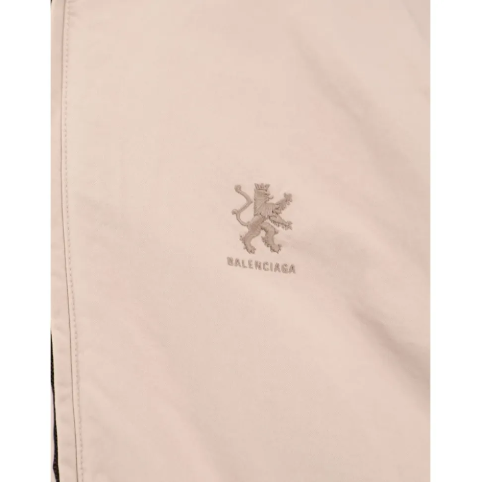 Katoenen Blend Jas met Geborduurd Logo