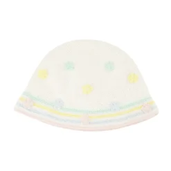 Katoenen Gehaakte Bucket Hat - Wit