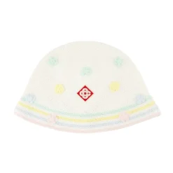 Katoenen Gehaakte Bucket Hat - Wit