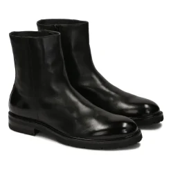 Kazar Zwarte Lederen Boots