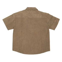 Khaki Heren korte mouw overhemd