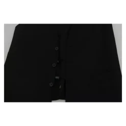 Klassieke Zwarte Wol Slim Fit Vest