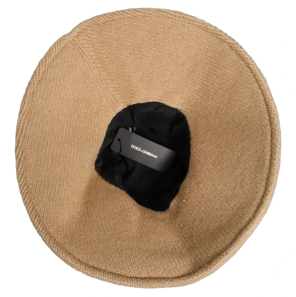 Knitted Widebrim Bucket Capello Hat