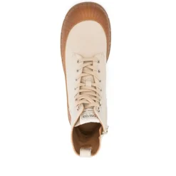 Lace-Up Laars met Rits aan de Zijkant en Rubberen Zool