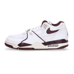 Lage Wit/Bourgondische Sneaker met Flight Stijl