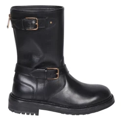 Leather Biker Boots