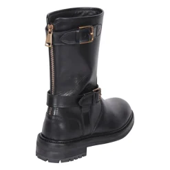 Leather Biker Boots
