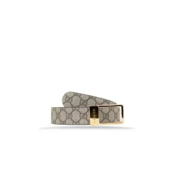 Lederen riem met logo