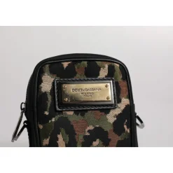 Leopard Jacquard Logo Plaque Schoudertas