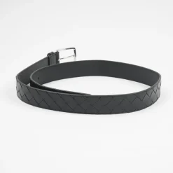 Leren Riem met Intrecciato Motief