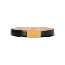 Leren riem met veiligheidsspeld