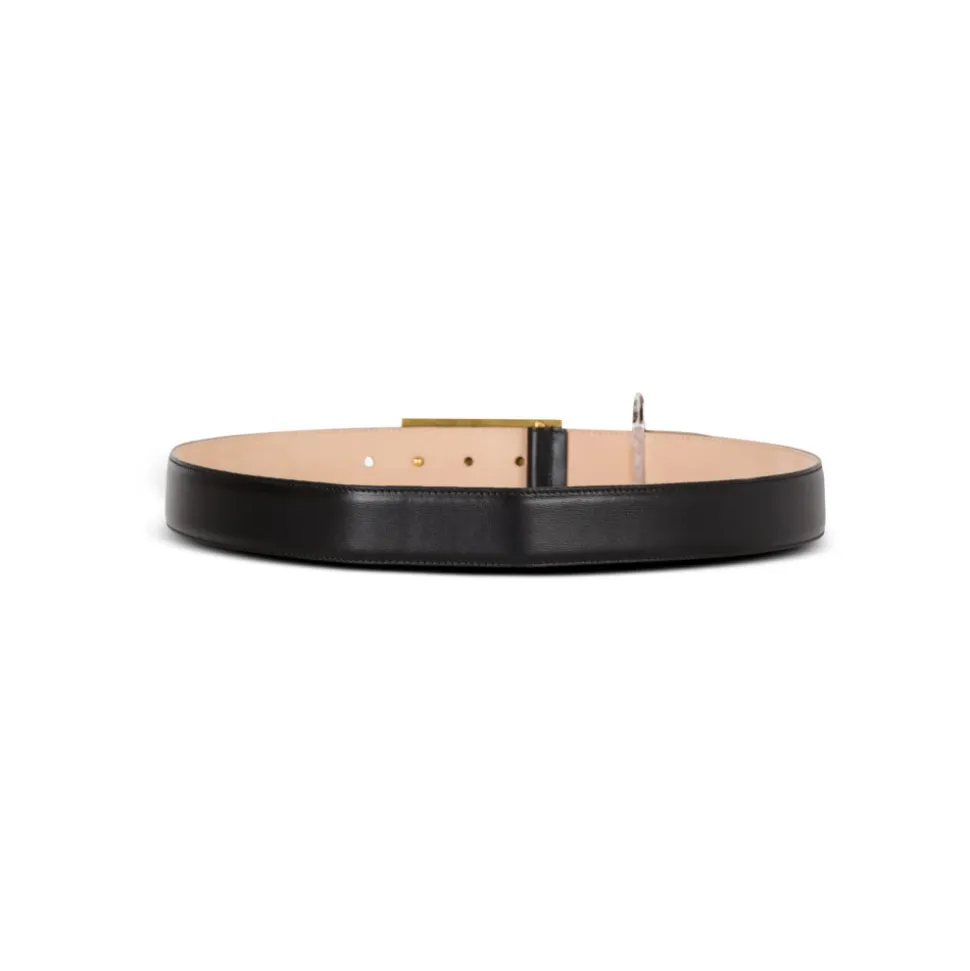 Leren riem met veiligheidsspeld
