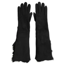 Leren Bont Handschoenen met Kasjmier Voering