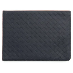 Leren Clutch met Intrecciato Motief