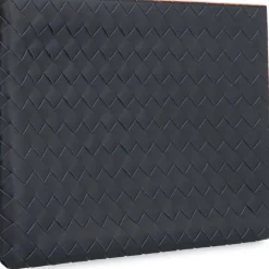 Leren Clutch met Intrecciato Motief