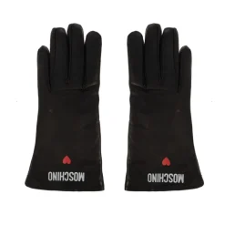 Leren handschoenen met bedrukt logo