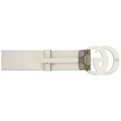 Leren riem met logo-gesp