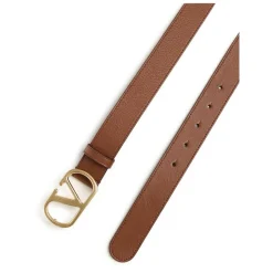 Leren riem met VLogo-detail
