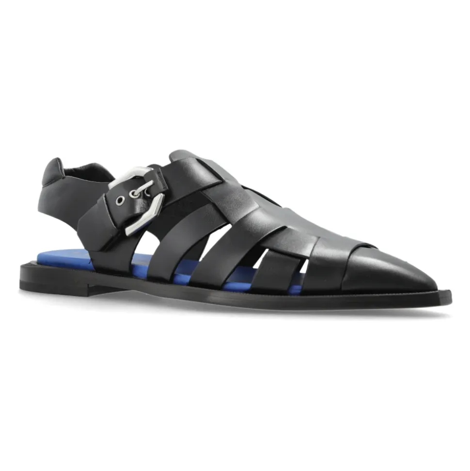 Leren sandalen met puntige neus