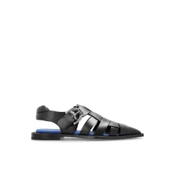 Leren sandalen met puntige neus