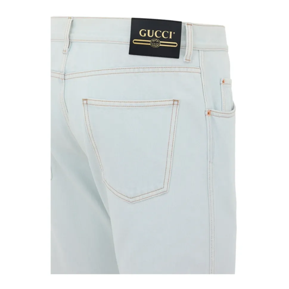 Lichtblauwe Relaxed Fit Denim Jeans