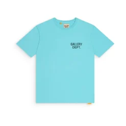 Lichtblauw Klassiek T-shirt met korte mouwen