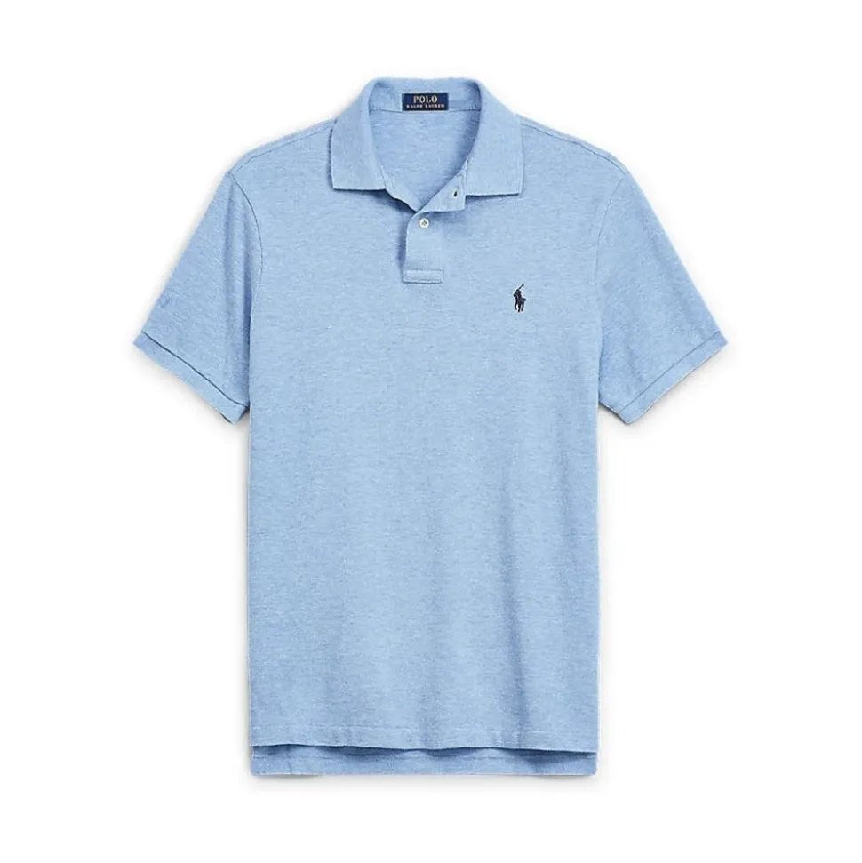 Lichtblauw Poloshirt met Kraag