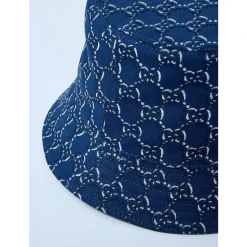 Logo Motief Katoenen Twill Bucket Hoed