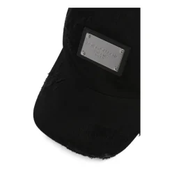 Logo-Plaque Baseball Cap, Zwart