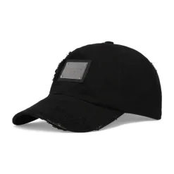 Logo-Plaque Baseball Cap, Zwart