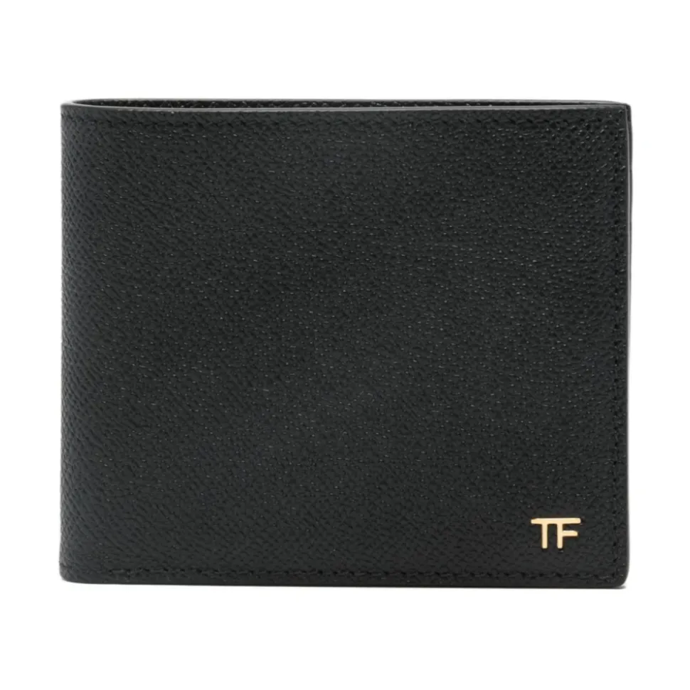 Logo-plaque bi-fold portemonnee