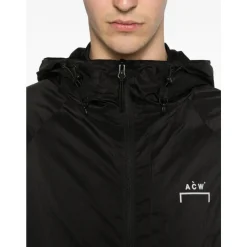 Logo-print Capuchonjas met trekkoord