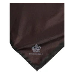 Luxe Zijden Sjaal met Kroonprint