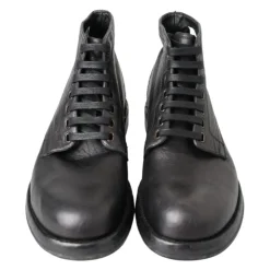 Luxe Zwarte Leren Veterschoenen