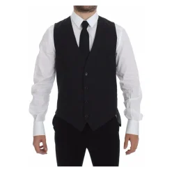 Luxe Grijs Wol Jurk Vest