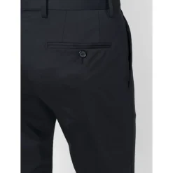 Marineblauw Slim Fit Wollen Pak