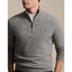 Merino Wol Half-Zip Trui