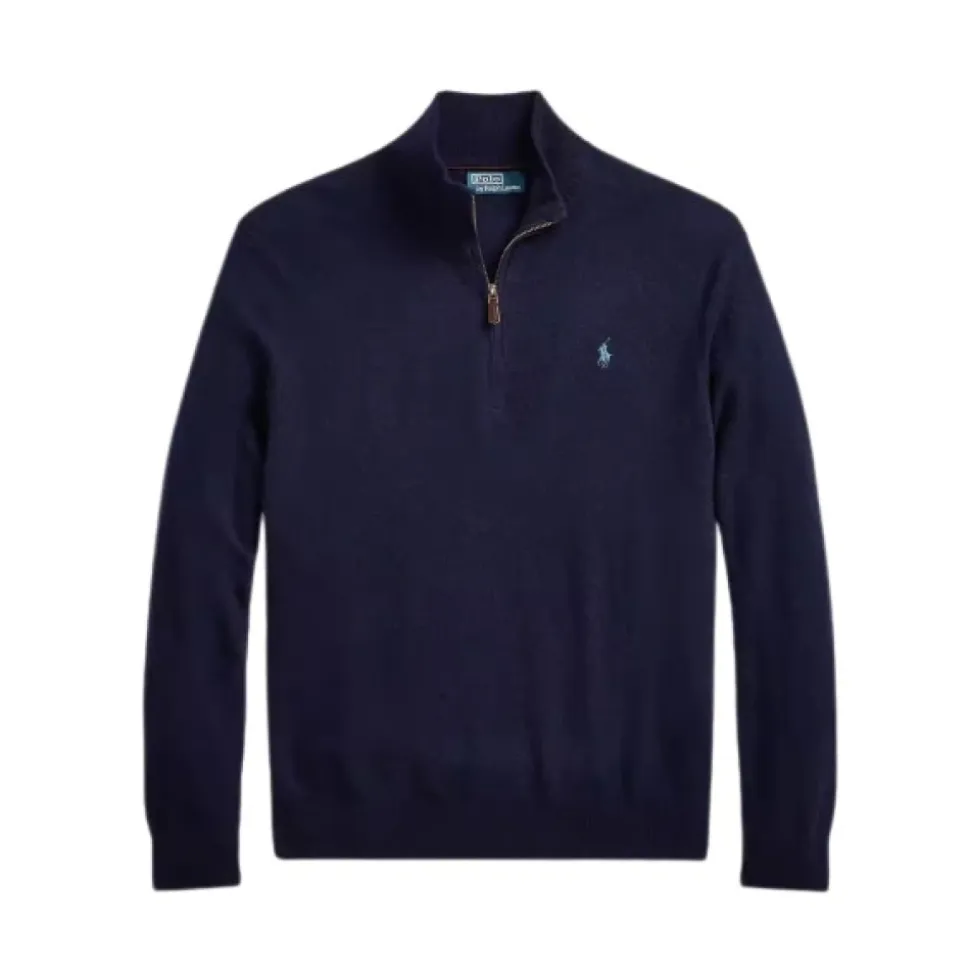 Merino Wol Half-Zip Trui