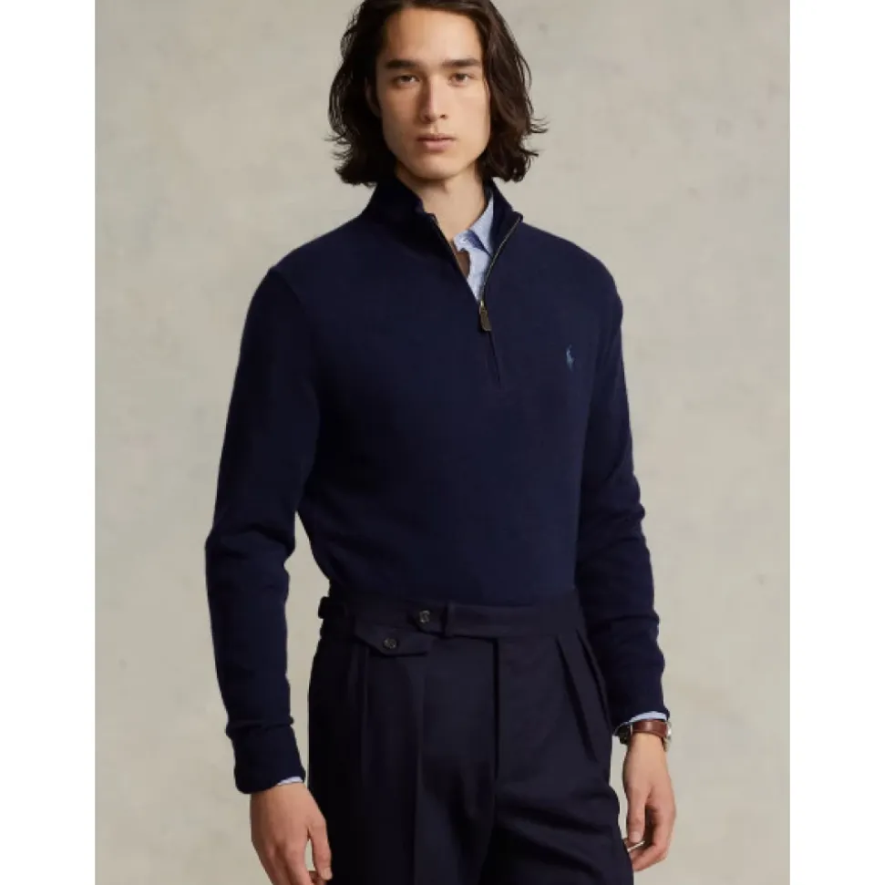 Merino Wol Half-Zip Trui