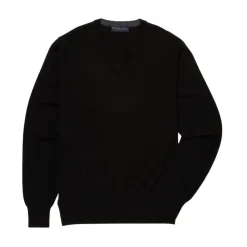 Merino wollen trui met V-hals