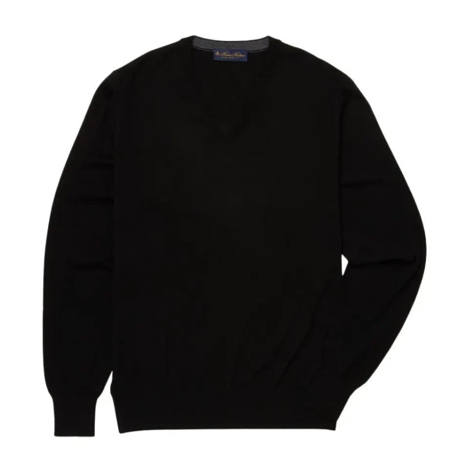 Merino wollen trui met V-hals
