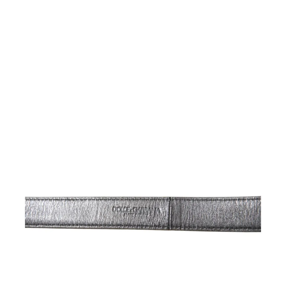 Metallic Gouden Kalfsleer Metalen Gesp Riem
