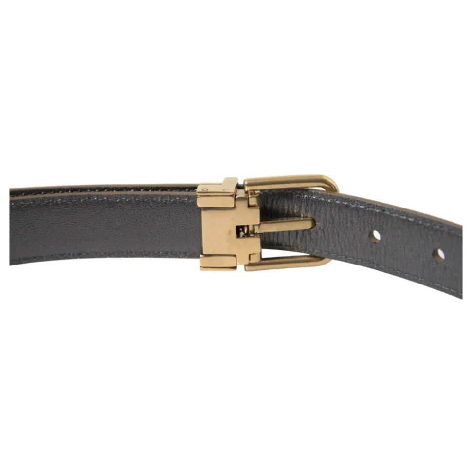 Metallic Gouden Kalfsleer Metalen Gesp Riem