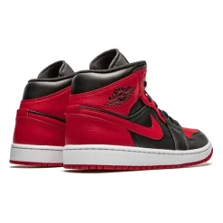 Mid Banned Sneaker Zwart/Rood/Wit